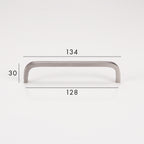 Poignée de Meuble Arco Laiton Massif — Entraxe 128 mm