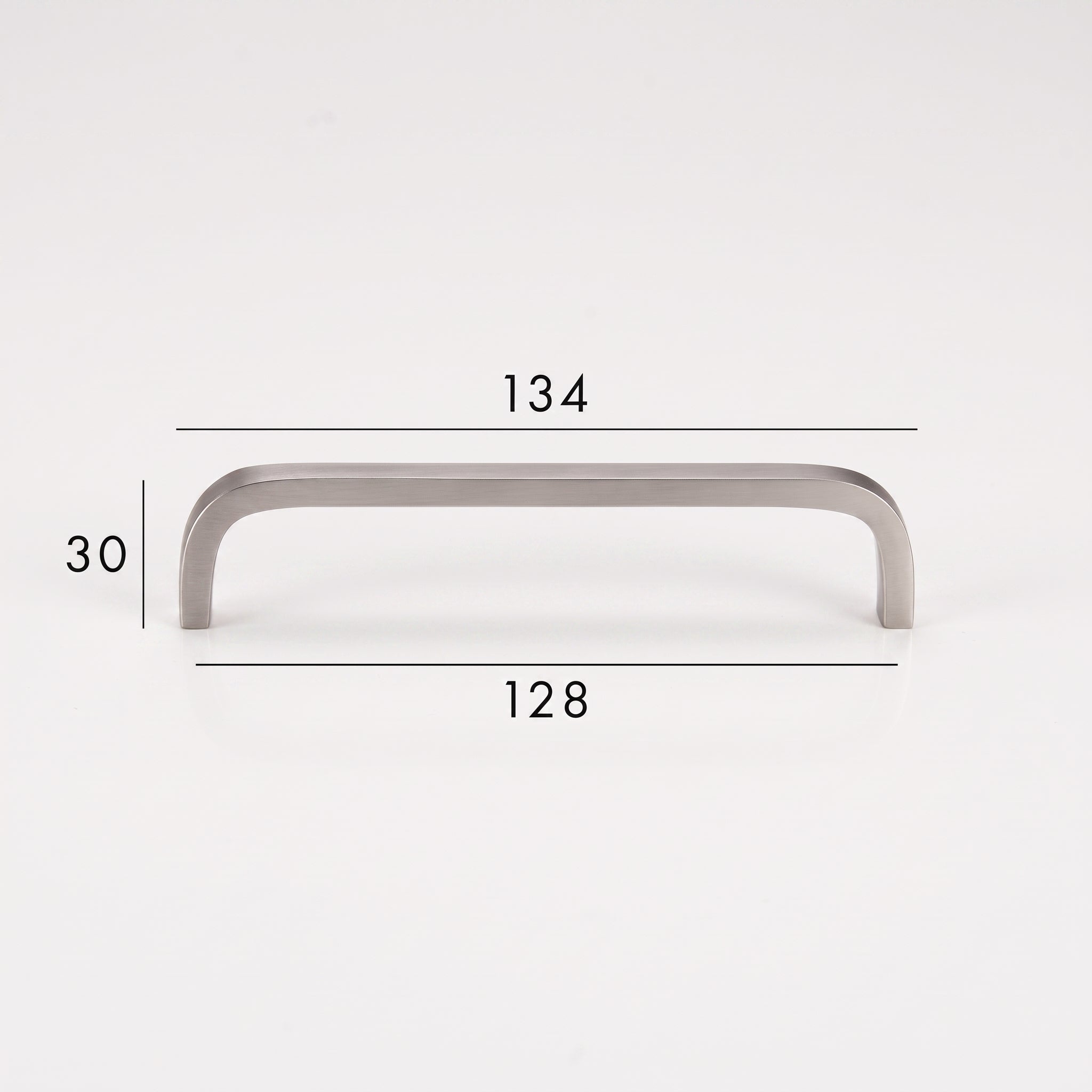 Poignée de Meuble Arco Laiton Massif — Entraxe 128 mm