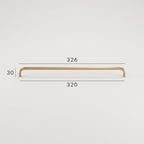 Poignée de Meuble Arco Laiton Massif — Entraxe 320 mm