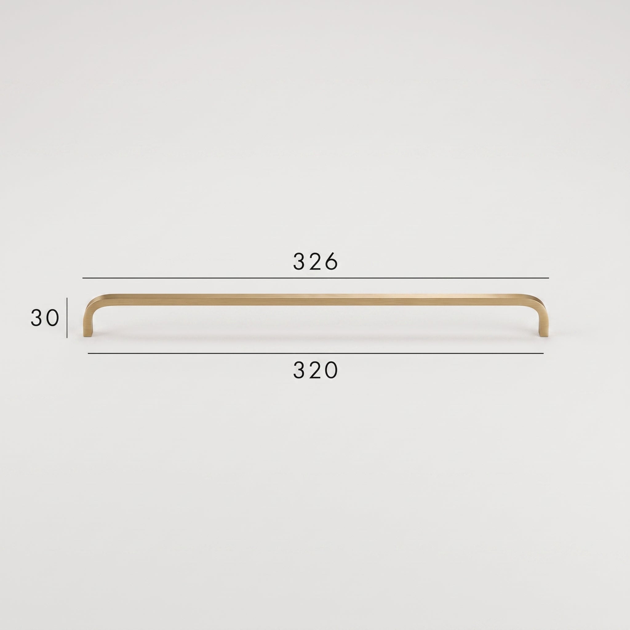 Poignée de Meuble Arco Laiton Massif — Entraxe 320 mm