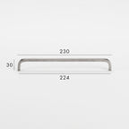 Poignée de Meuble Arco Laiton Massif — Entraxe 224 mm