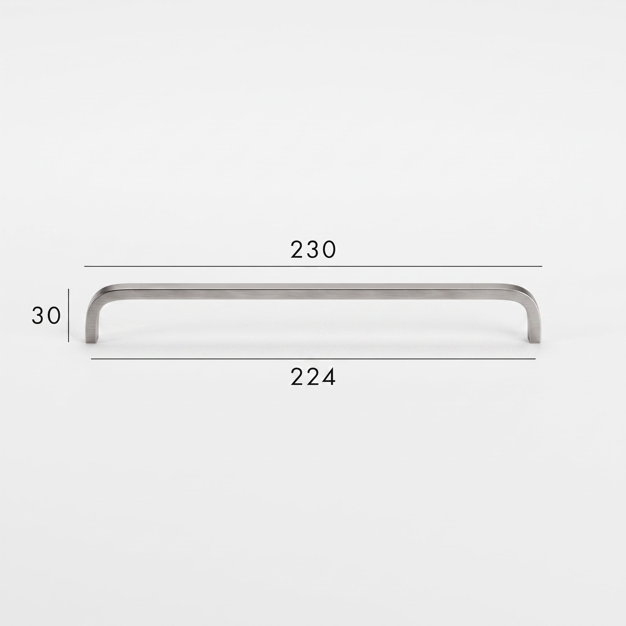 Poignée de Meuble Arco Laiton Massif — Entraxe 224 mm
