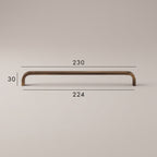 Poignée de Meuble Arco Laiton Massif — Entraxe 224 mm
