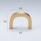 Poignée de Meuble Arco Laiton Massif — Entraxe 40 mm