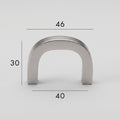 Poignée de Meuble Arco Laiton Massif — Entraxe 40 mm