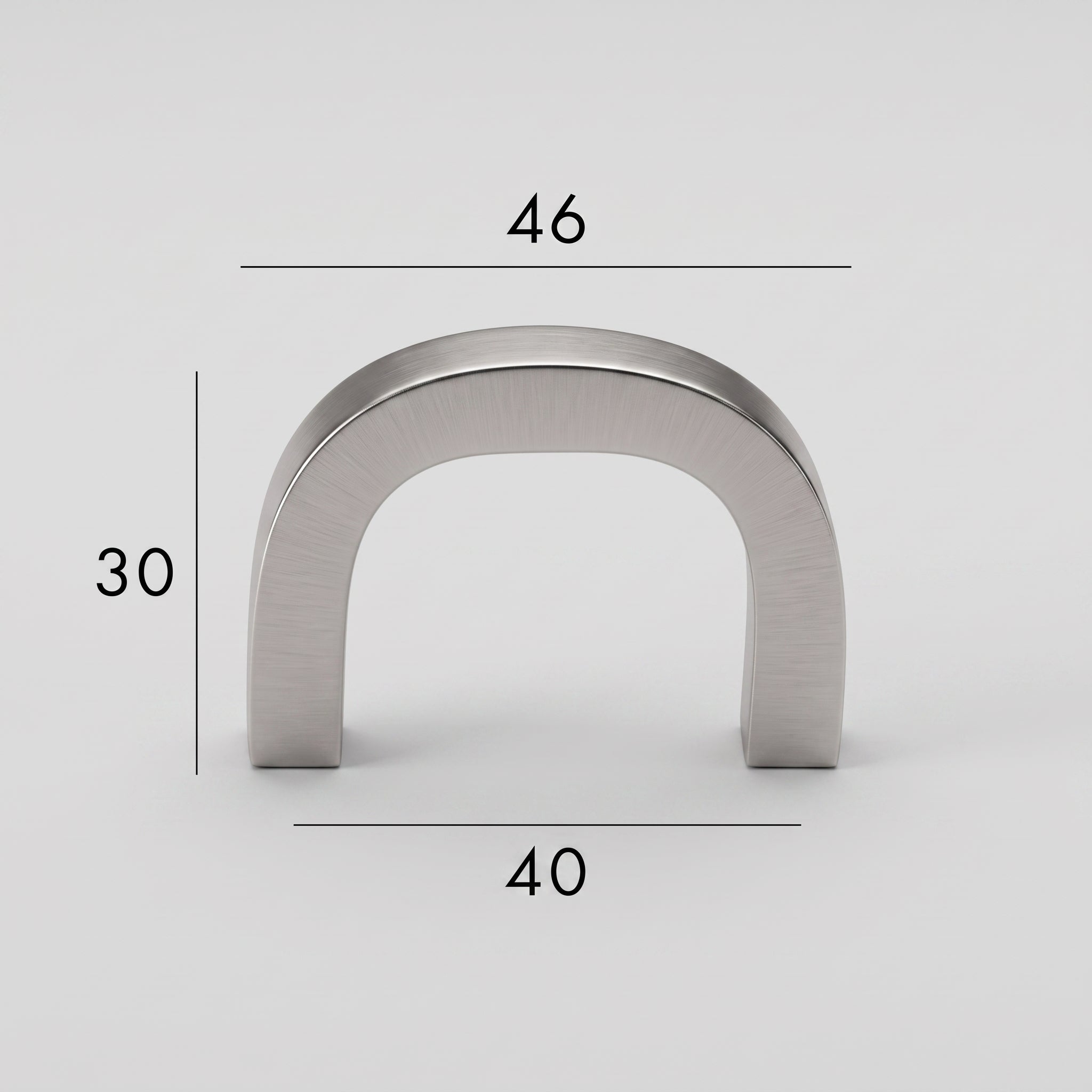 Poignée de Meuble Arco Laiton Massif — Entraxe 40 mm