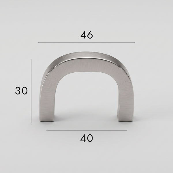 Poignée de Meuble Arco Laiton Massif — Entraxe 40 mm