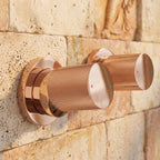 Colonne de Douche Encastrée Vael Or Rose Poli Laiton — Pommeau Pluie 250×250 mm