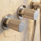 Colonne de Douche Encastrée Vael Chrome Laiton — Pommeau Pluie 250×250 mm