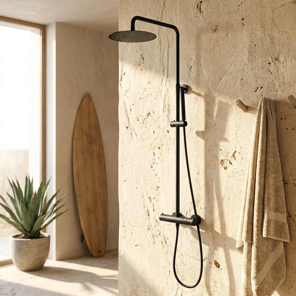 Colonne de Douche Stellia – Noir Mat