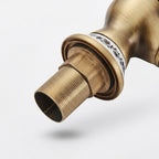 Robinet Lavabo Rétro Laiton Antique Bec Pivotant — Finition Céramique