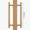 Poignée de Porte Stria Martelée Laiton — Bâton de Tirage 300 mm Double Face