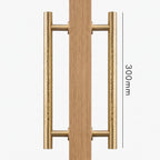Poignée de Porte Stria Martelée Laiton — Bâton de Tirage 300 mm Double Face
