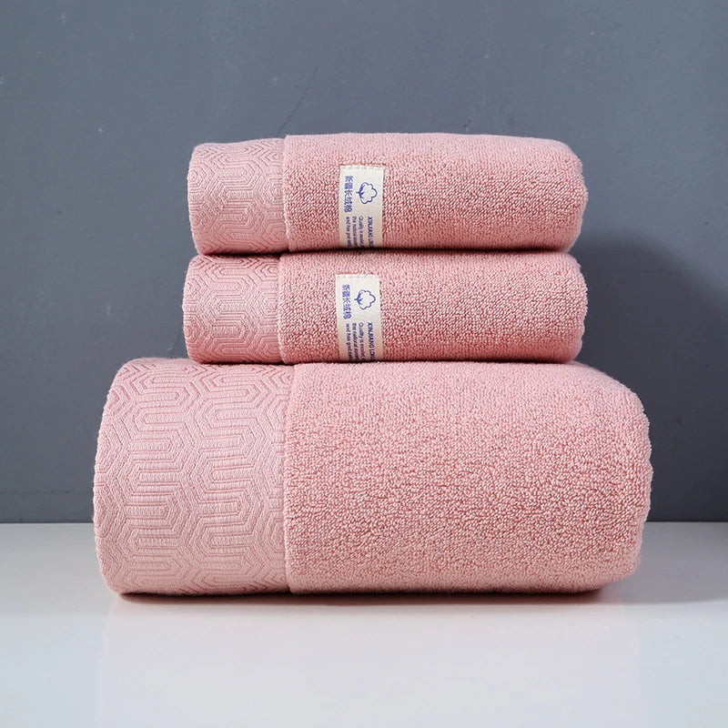 Set de Serviettes de Bain en Coton Peigné
