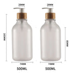 Distributeur de Savon Effet Givrée Rechargeable 500ML Lot de 2