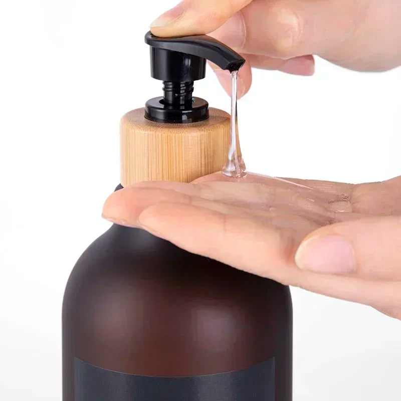 Distributeur de Savon Effet Givrée Rechargeable 500ML Lot de 2