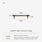 Poignée de Meuble Torsa Laiton Moleté — T-Bar Bronze Antique
