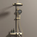 Colonne De Douche Thermostatique Dorée Avec Tablette
