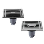 Bonde de Douche Carrée Inox 10x10 cm Anti-Odeur