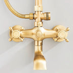 Colonne de douche rétro en laiton finition antique