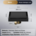 Bonde de Douche Carrée 10x10 cm Anti-Retour