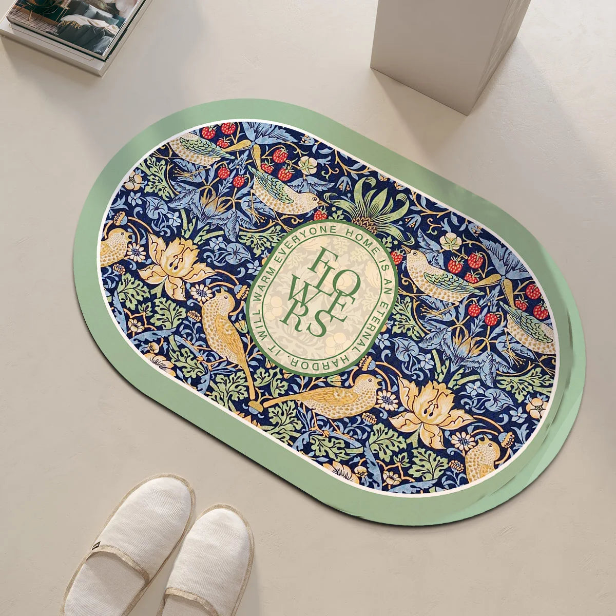 Tapis de Douche Antidérapant Floral