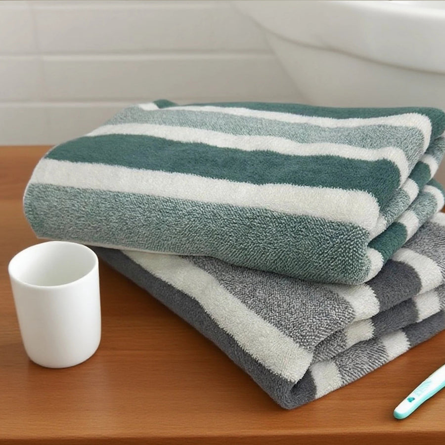 Serviette de Bain Rayée – 2 Coloris 70x130cm
