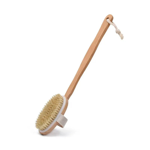 Brosse Dos Douche Manche Long Bois – Exfoliation Naturelle