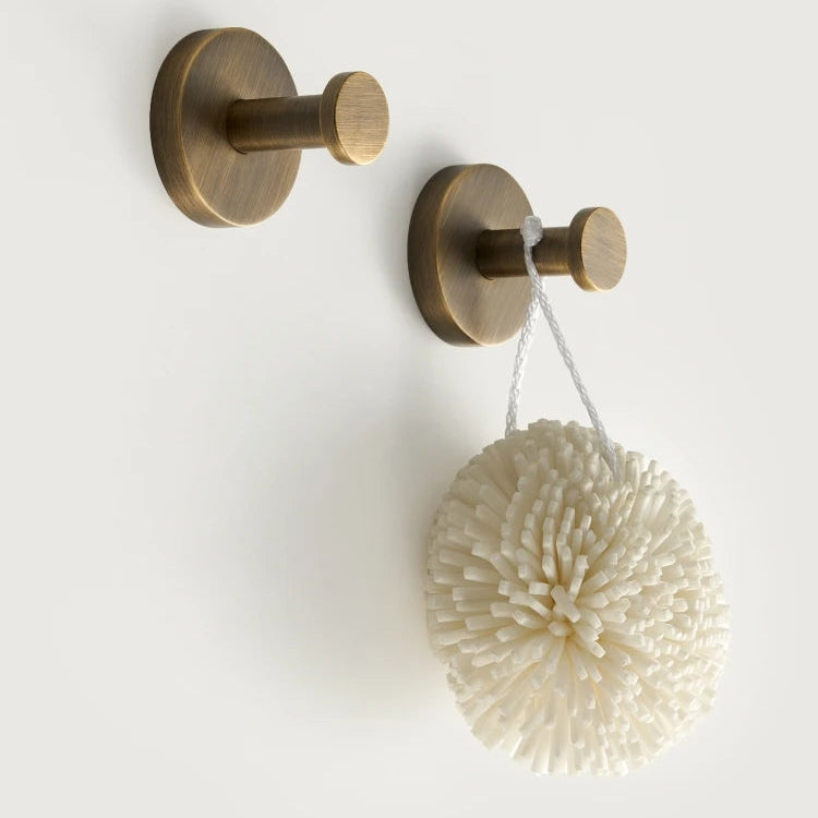 Porte-serviette mural en laiton moleté finition bronze antique