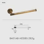 Porte-serviette mural en laiton moleté finition bronze antique