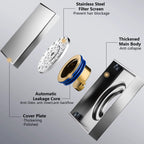 Bonde de Douche Carrée 10x10 cm Anti-Retour