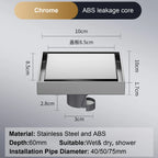 Bonde de Douche Carrée 10x10 cm Anti-Retour