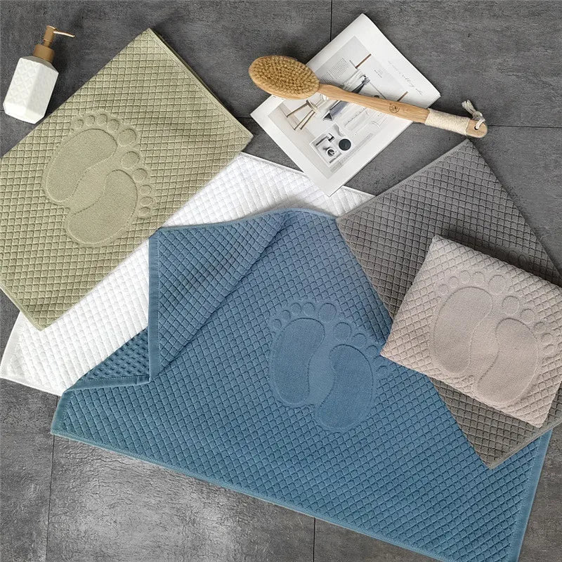 Tapis de Douche en Coton Antidérapant