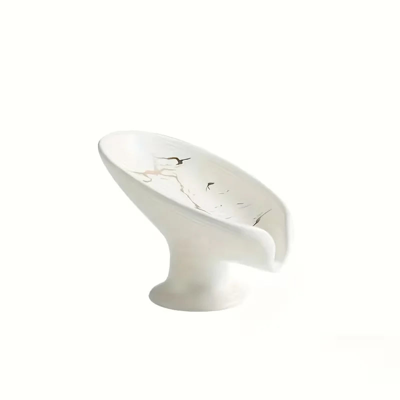 Porte-Savon Céramique Feuille Marbrée