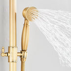 Colonne de douche rétro en laiton finition antique