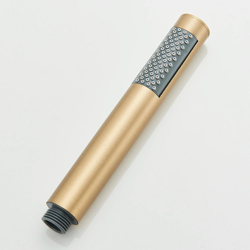 Pommeau de Douche à Main Noir et Doré Brossé