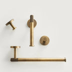 Porte-serviette mural en laiton moleté finition bronze antique