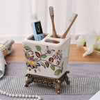 Porte Brosse à Dents Céramique Vintage