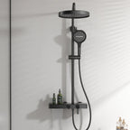 Colonne De Douche Thermostatique Dorée Avec Tablette