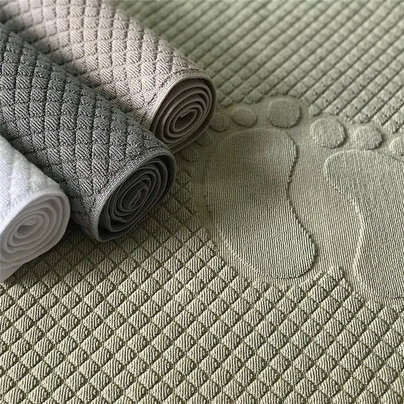 Tapis de Douche en Coton Antidérapant