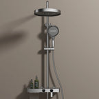 Colonne De Douche Thermostatique Dorée Avec Tablette