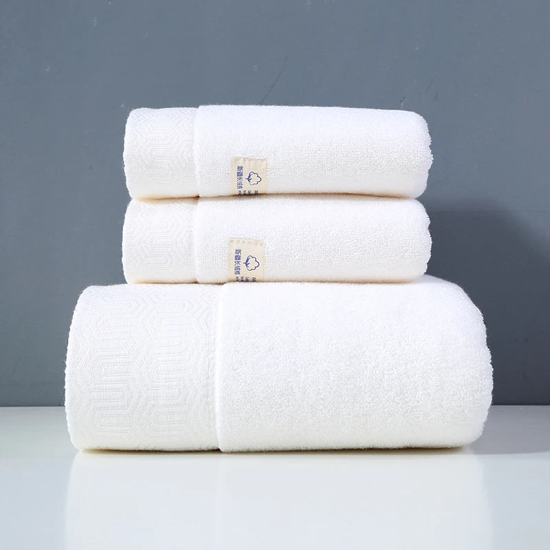 Set de Serviettes de Bain en Coton Peigné