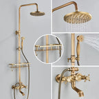 Colonne de douche rétro en laiton finition antique