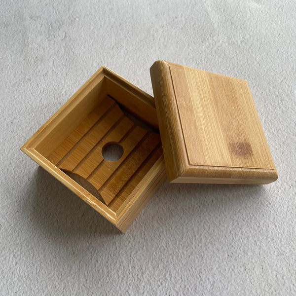 Boîte à Savon Bambou avec Couvercle