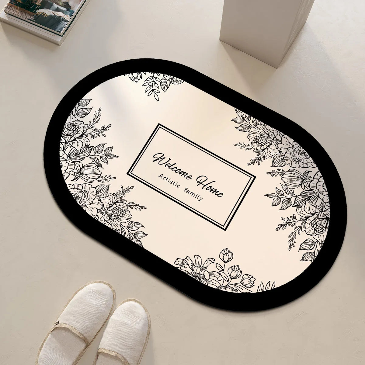 Tapis de Douche Antidérapant Floral