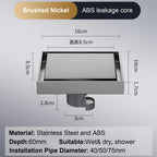 Bonde de Douche Carrée 10x10 cm Anti-Retour