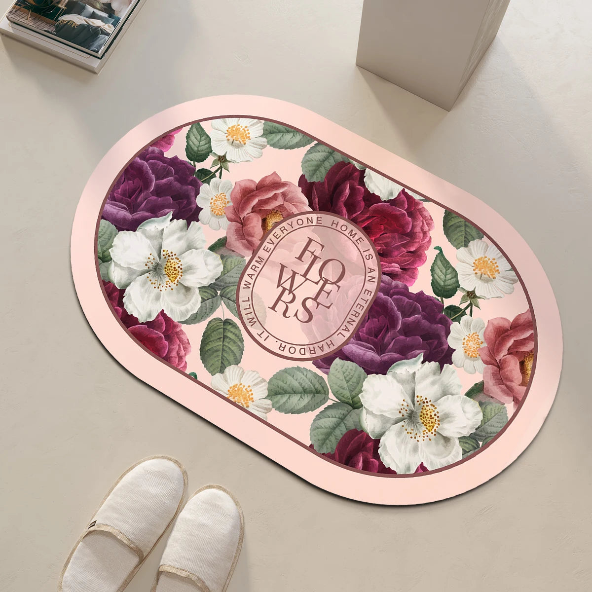 Tapis de Douche Antidérapant Floral