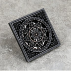 Bonde de Douche Carrée Luxe Noir 10x10 cm