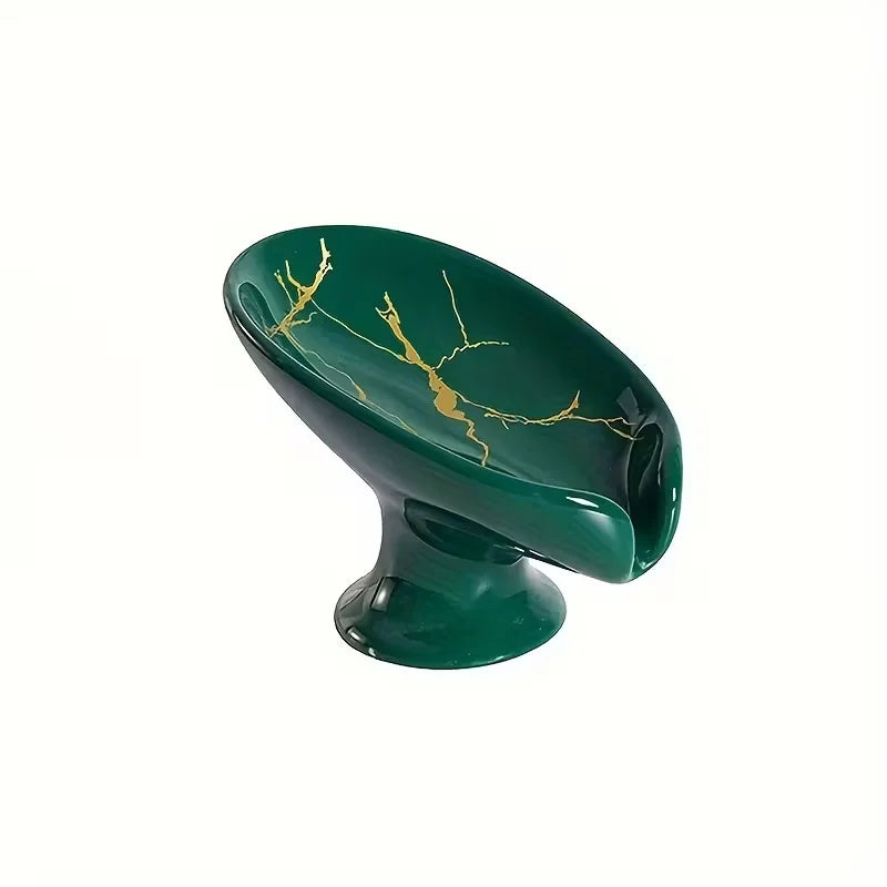 Porte-Savon Céramique Feuille Marbrée