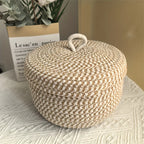 Panier de Rangement Salle de Bain avec Couvercle